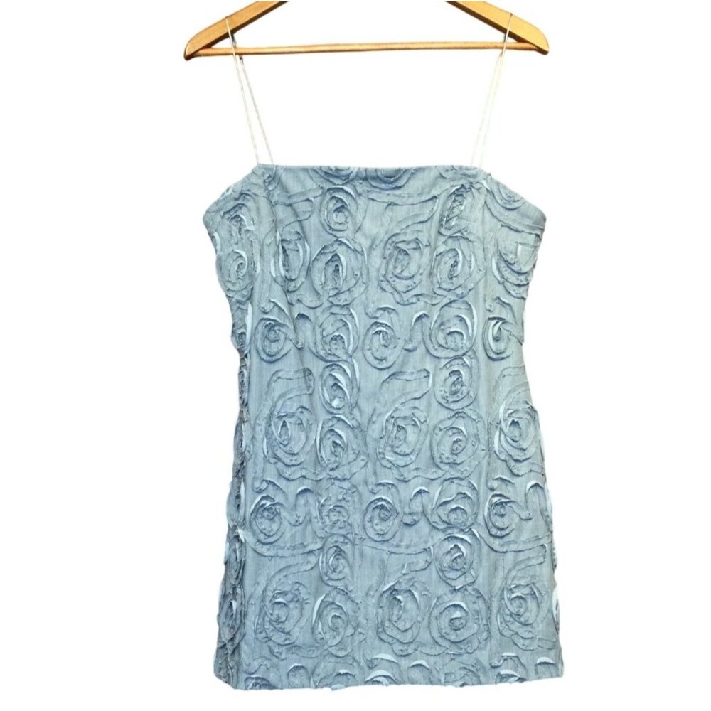 Bec + Bridge Lotty Mini Dress Gray Size10 Event Party Textured Coquette NWT